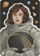 Space Girl Illustration